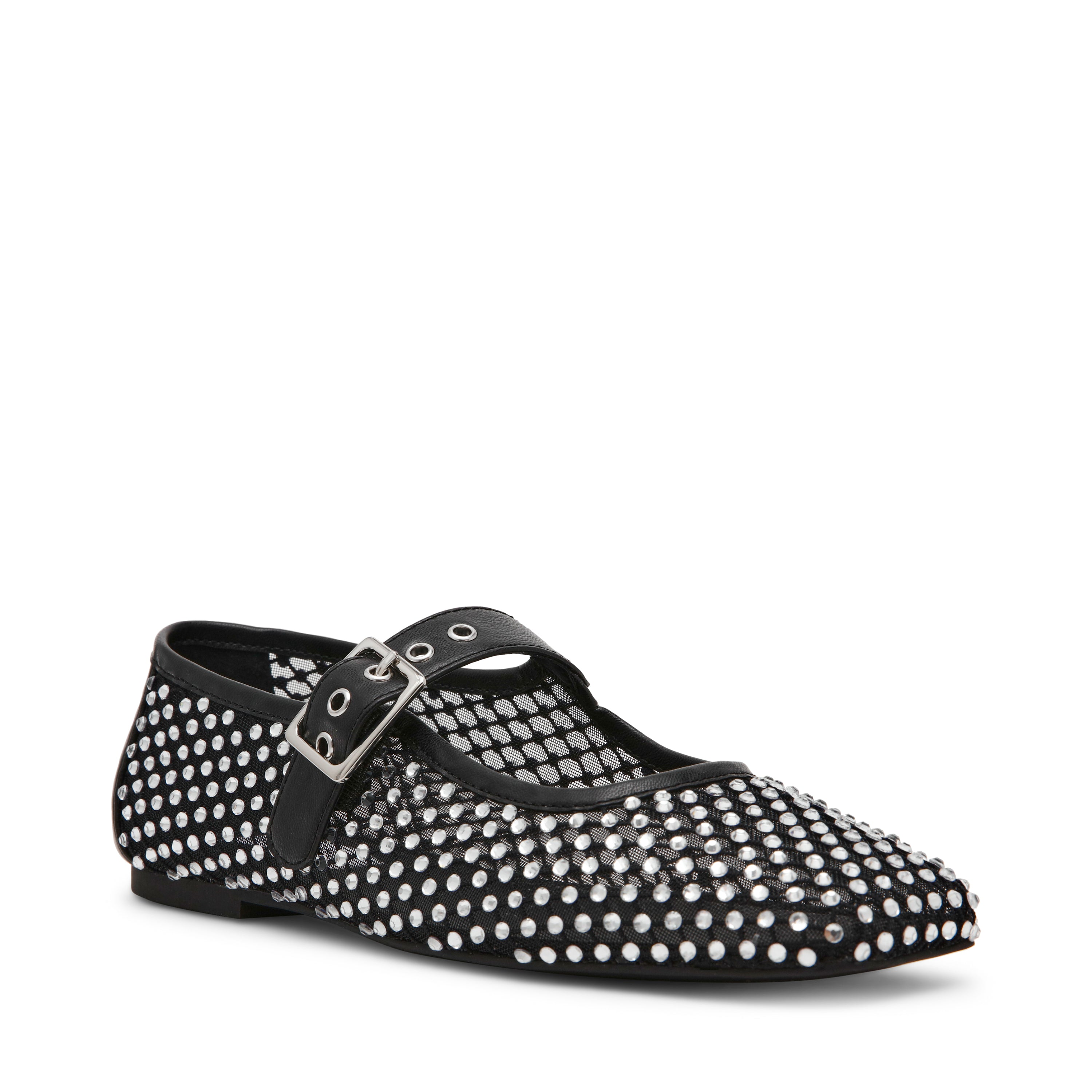 Marcela Women's Black Mesh Ballerinas