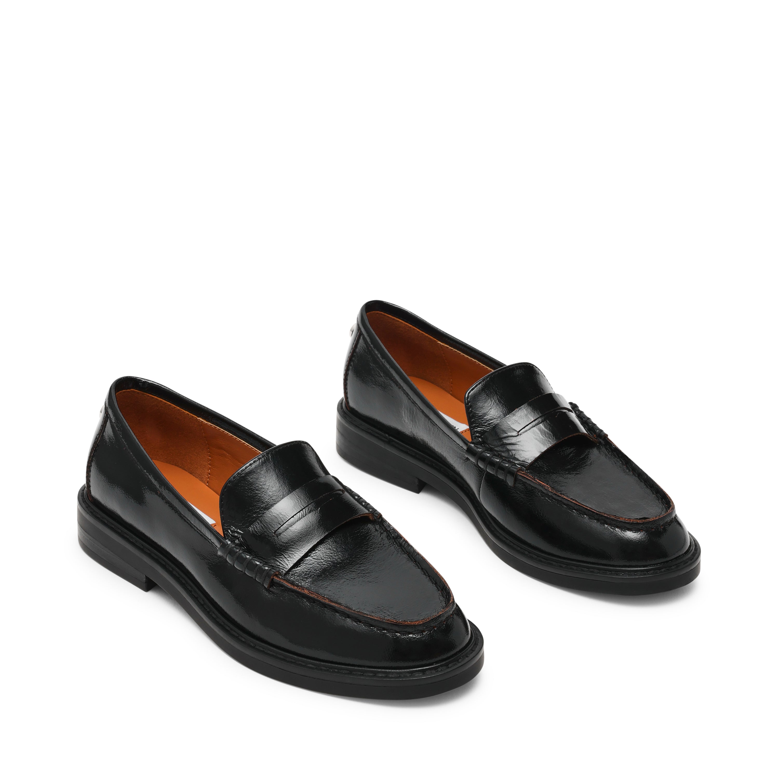Adison Men's Black Leather Loafers & Mocassins - view 3