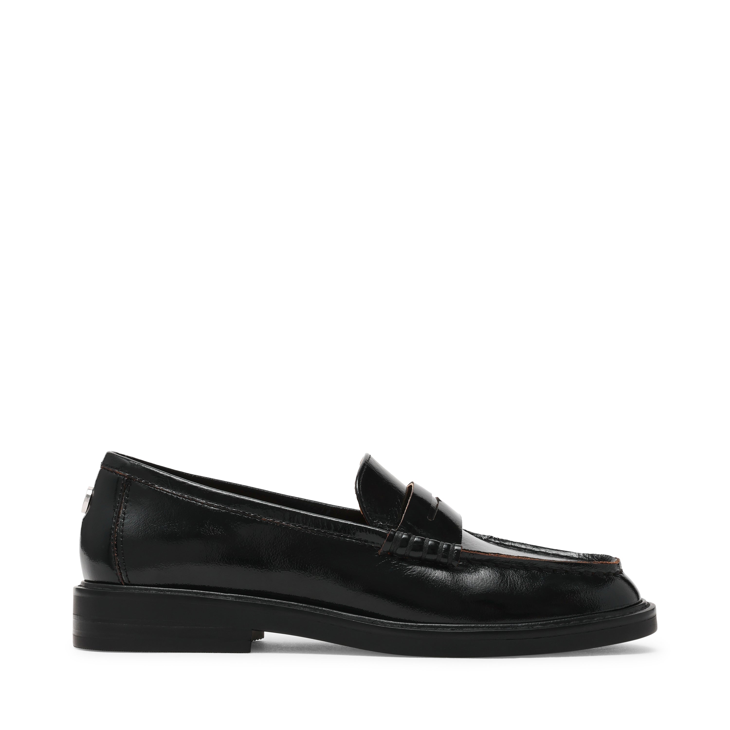 Adison Men's Black Leather Loafers & Mocassins