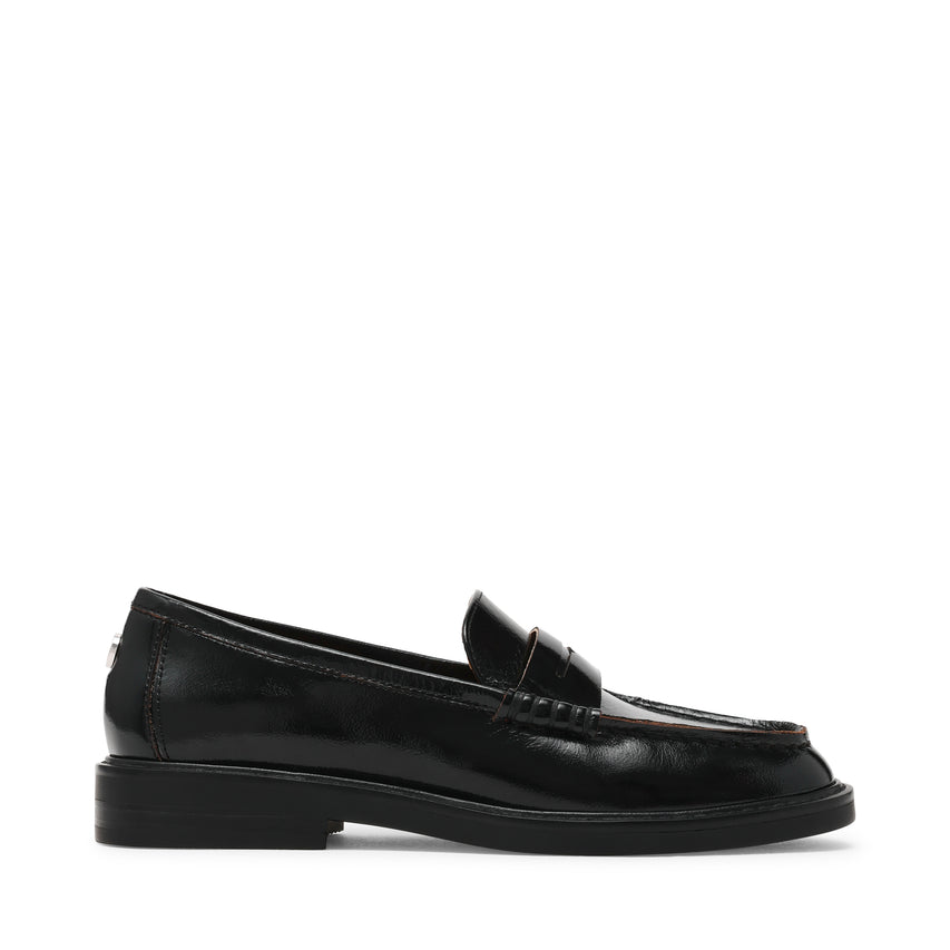 Adison Men's Black Leather Loafers & Mocassins