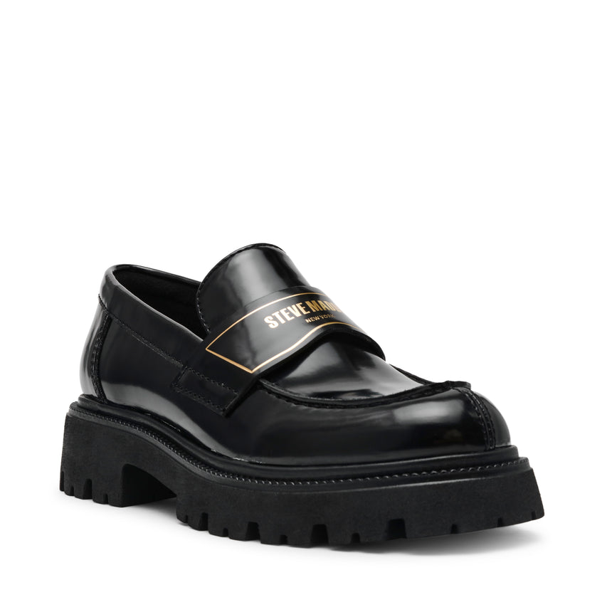 File-Away Women's Black Box Leather Loafers