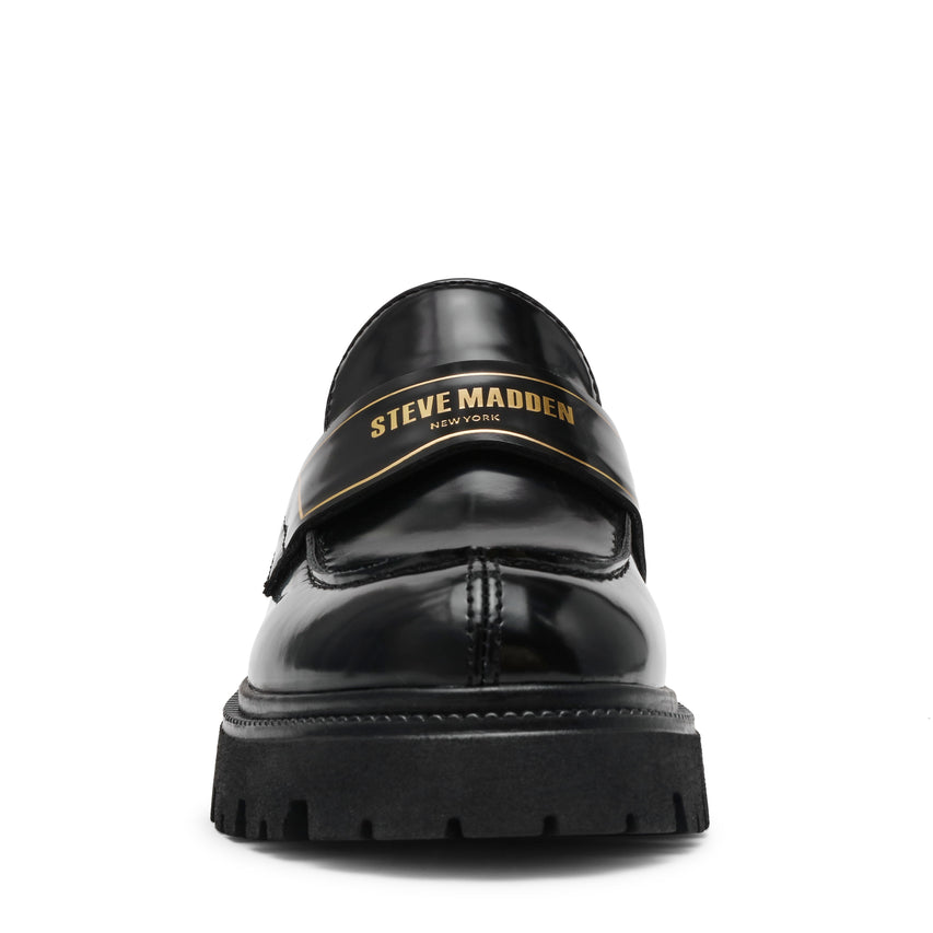 File-Away Women's Black Box Leather Loafers - view 8