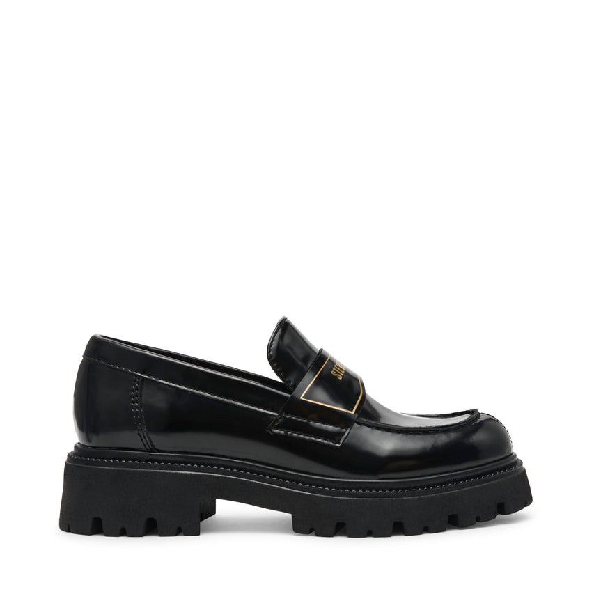 File-Away Women's Black Box Leather Loafers - view 3