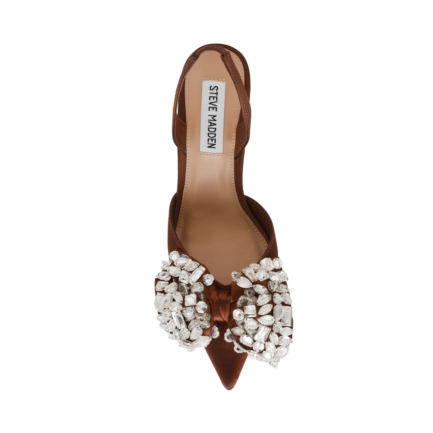 Lovie Women's Brown Satin Heels - view 4