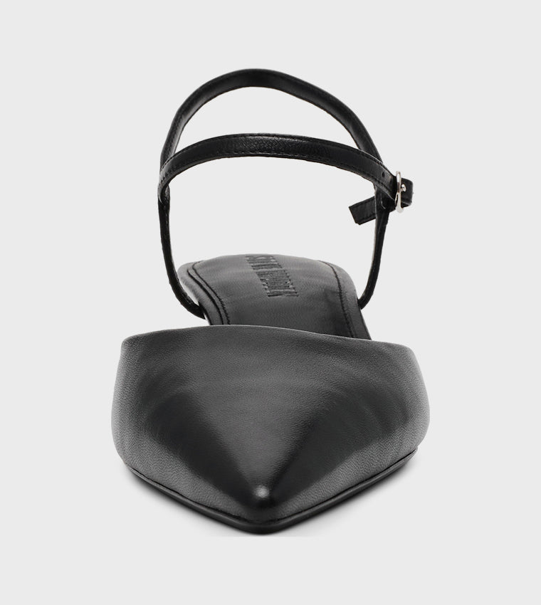 Adelaide Women's Black Leather Heels - view 4
