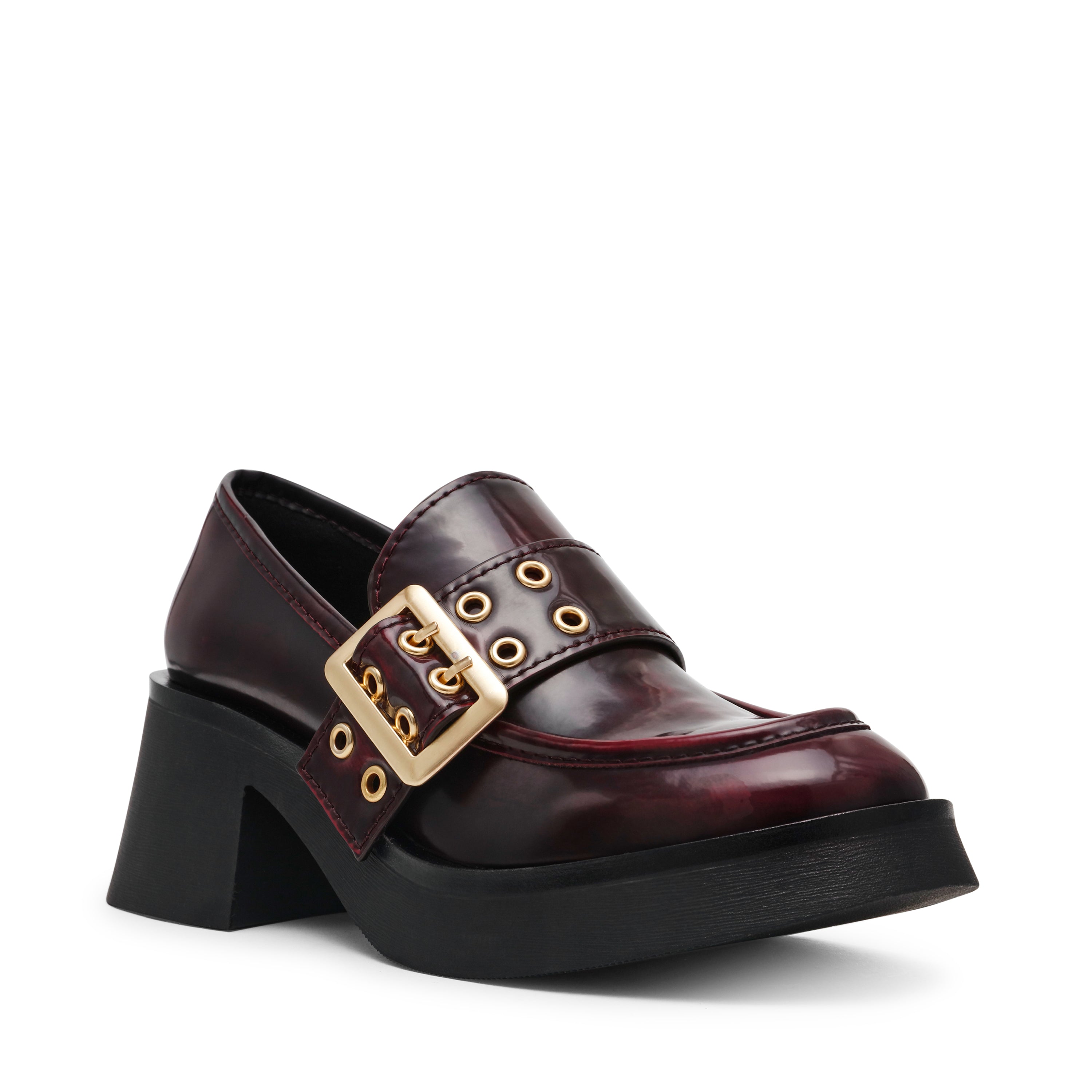 Bridgeton Women's Wine Action Leather Shoes