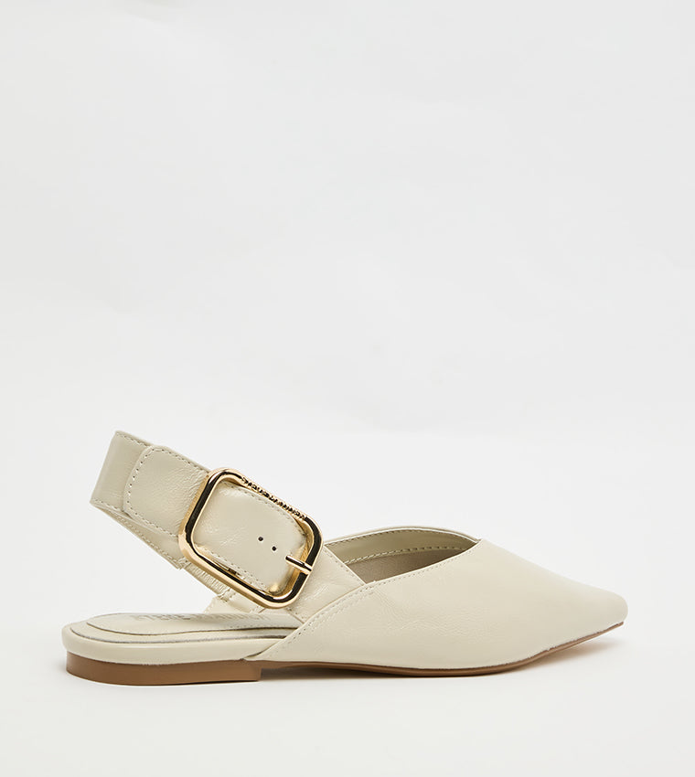 SIANNA BONE LEATHER HEELS