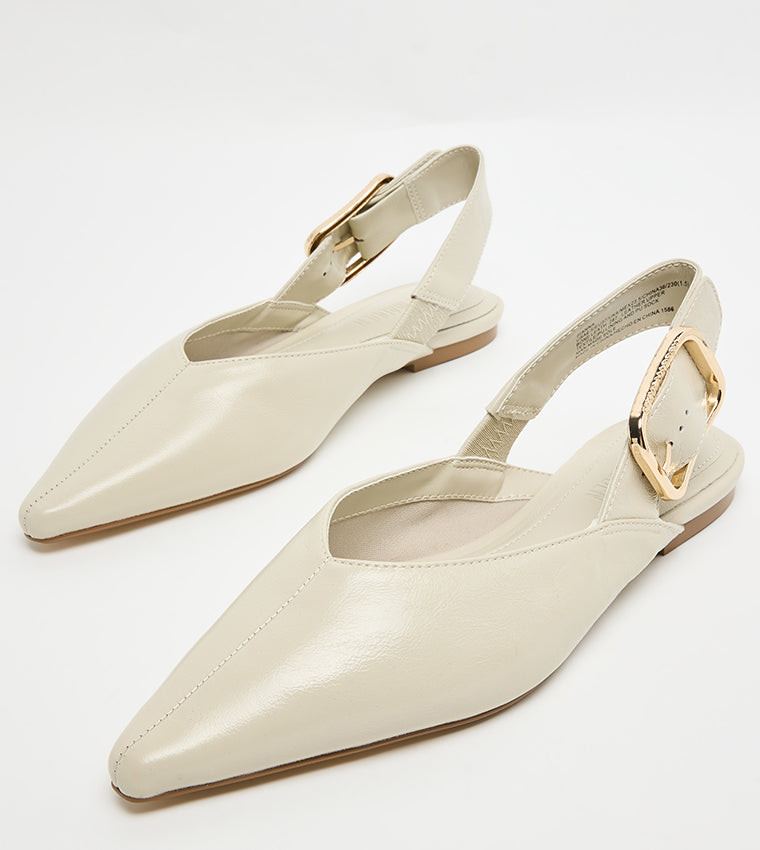 SIANNA BONE LEATHER HEELS