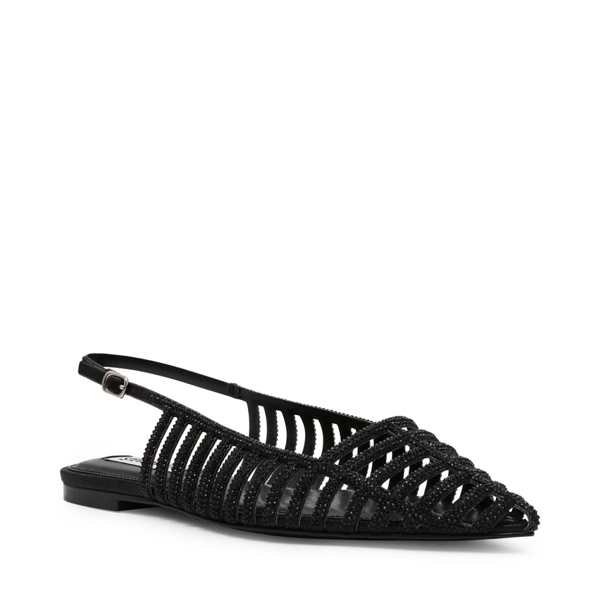 LULLABY BLACK FLAT SANDALS