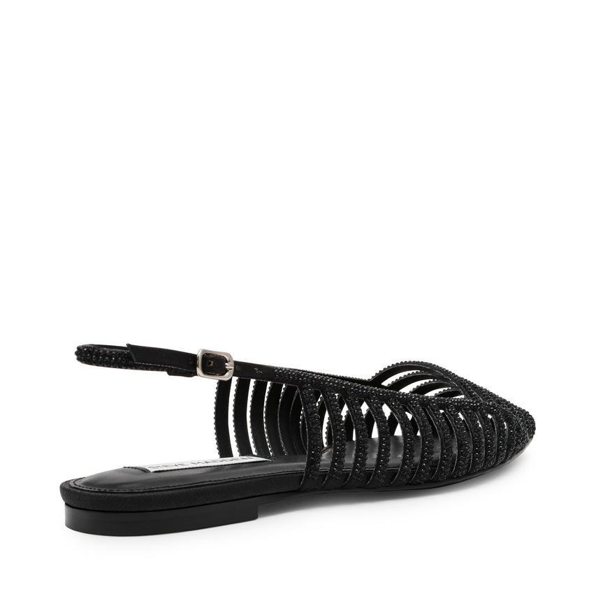 LULLABY BLACK FLAT SANDALS