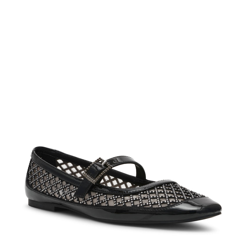Well-Done Women's Black Patent Ballerinas