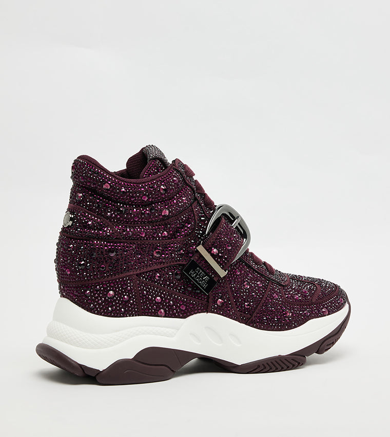 MILLSTONE DARK CHERRY LACQUER SNEAKERS