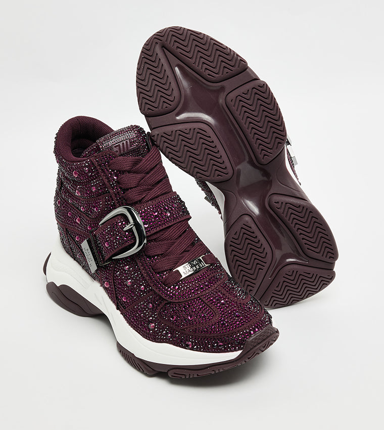 MILLSTONE DARK CHERRY LACQUER SNEAKERS