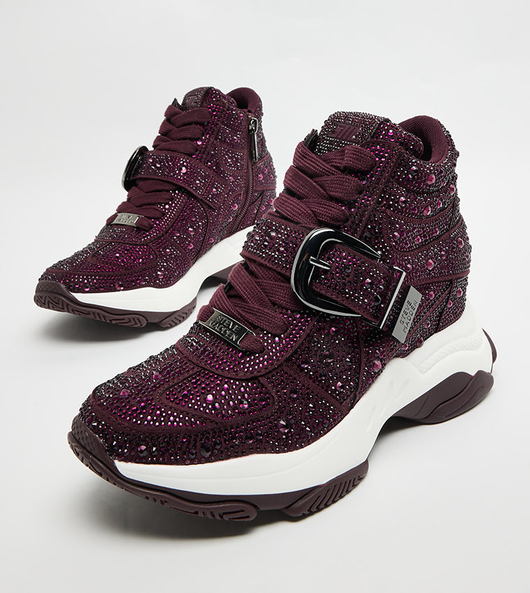MILLSTONE DARK CHERRY LACQUER SNEAKERS