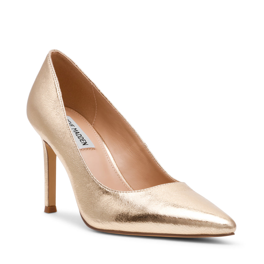 Secured Women's Gold Pumps