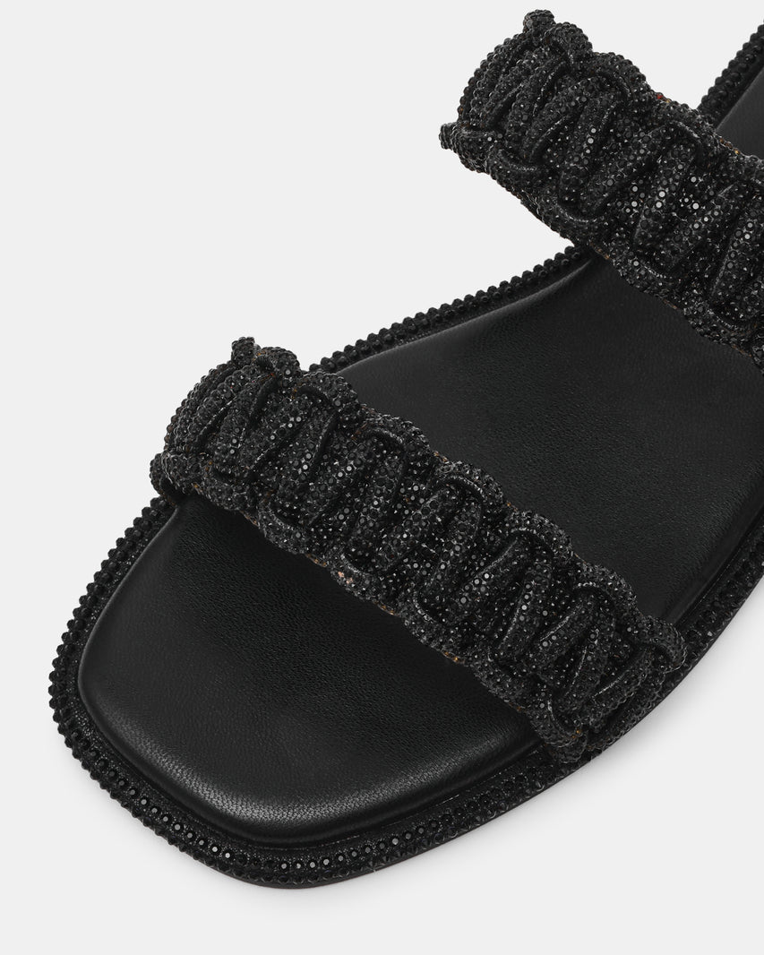 Nyssa Women's Black Flat Sandals - view 3