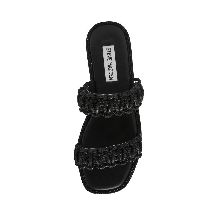 Nyssa Women's Black Flat Sandals - view 4