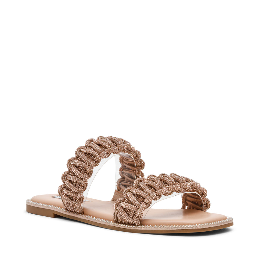 Nyssa Women's Rose Gold Flat Sandals