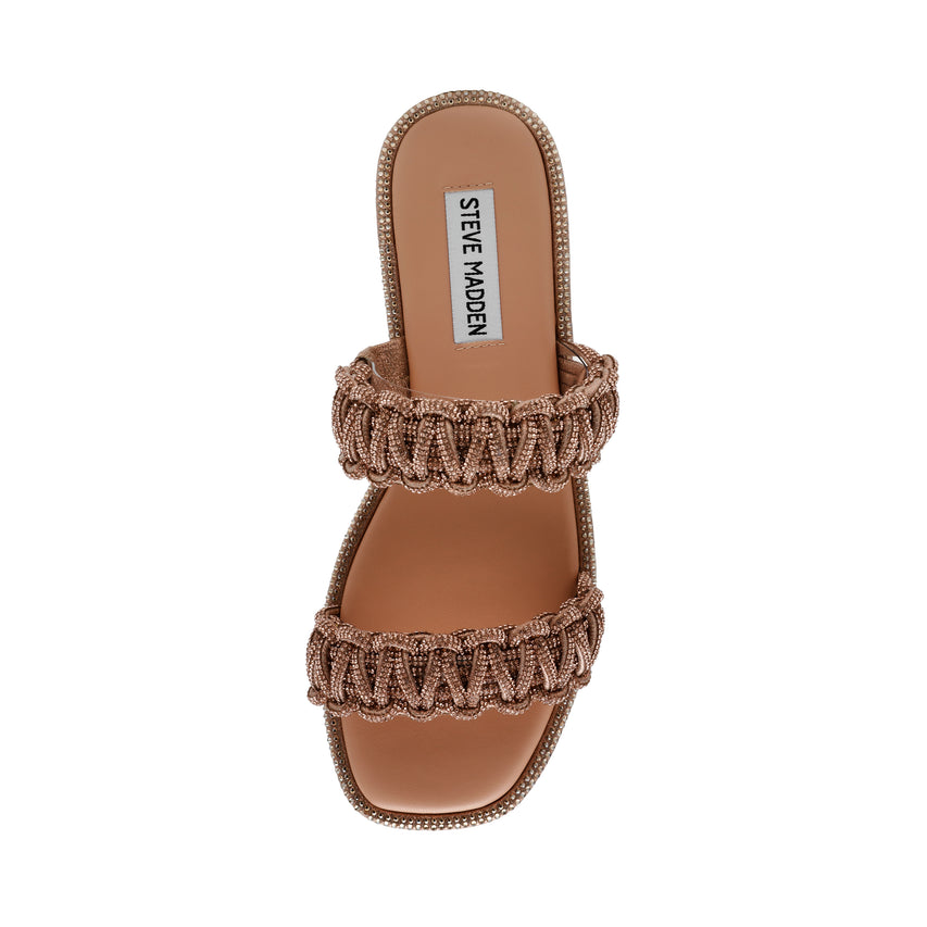 Nyssa Women's Rose Gold Flat Sandals - view 4