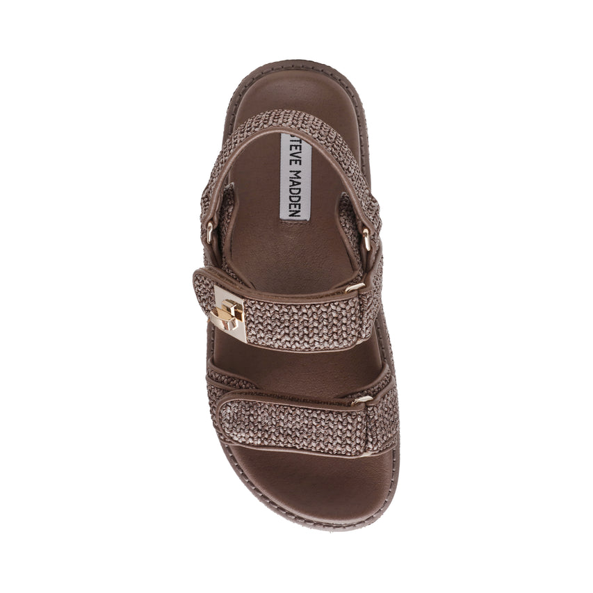 Bigmona Women's Charcoal Flat Sandals - view 4