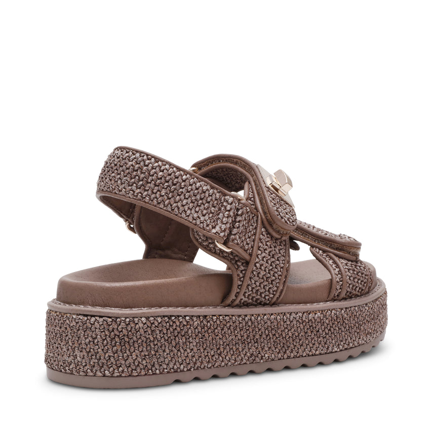 Bigmona Women's Charcoal Flat Sandals - view 2