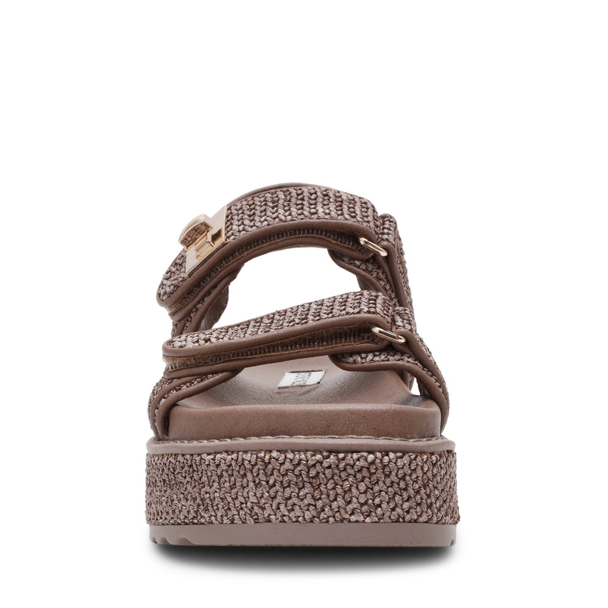 Bigmona Women's Charcoal Flat Sandals - view 6