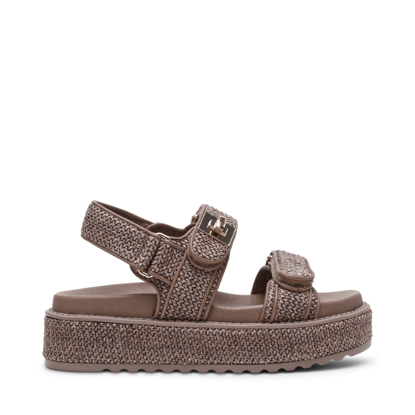 Bigmona Women's Charcoal Flat Sandals - view 7