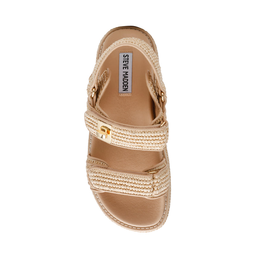 Bigmona Women's Natural Flat Sandals - view 3