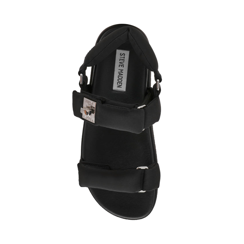 Monat Women's Black/Nylon Flat Sandals - view 3
