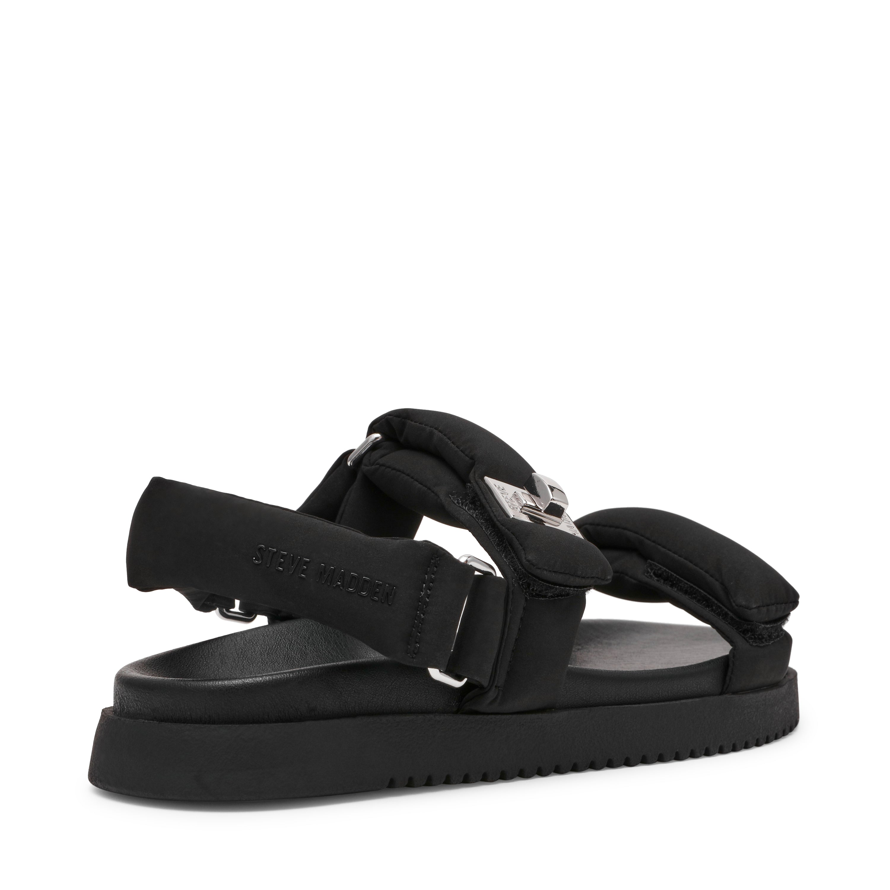 Monat Women's Black/Nylon Flat Sandals - view 2
