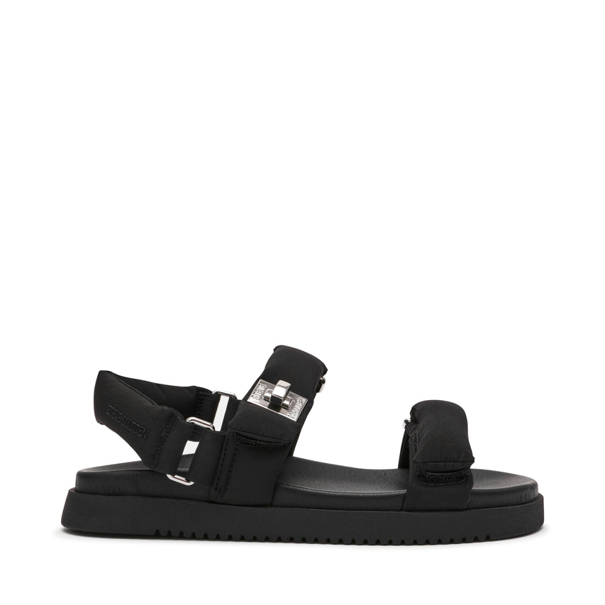 Monat Women's Black/Nylon Flat Sandals - view 6
