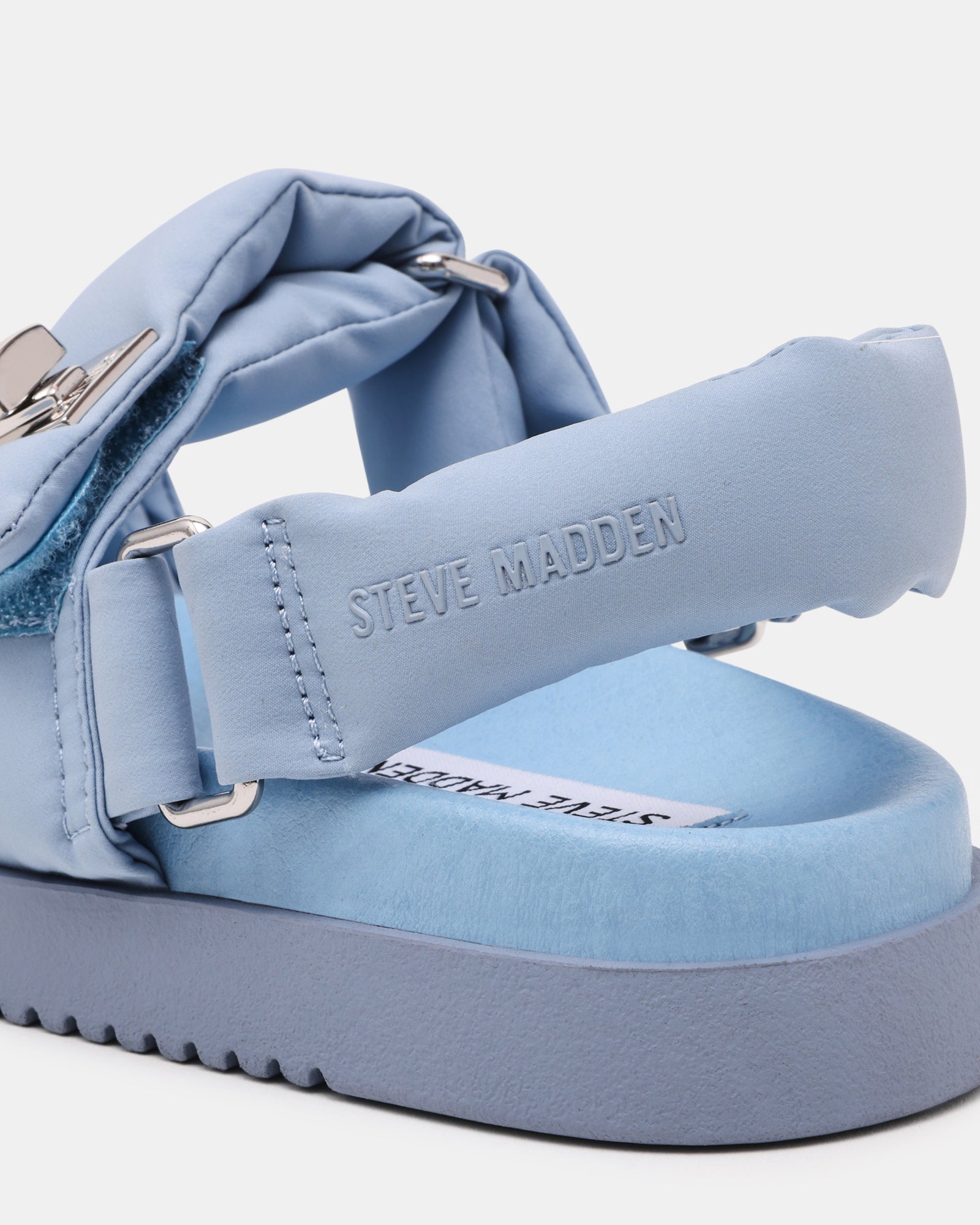 MONAT BLU NYLON FLAT SANDALS