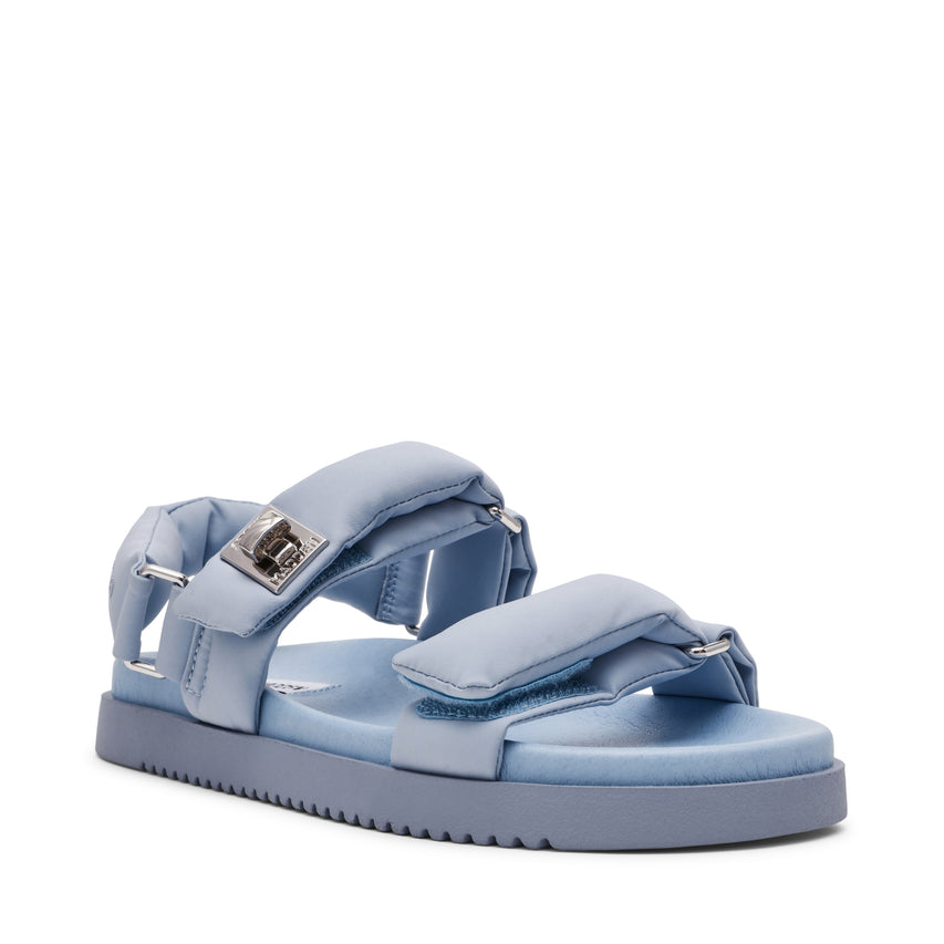 MONAT BLU NYLON FLAT SANDALS