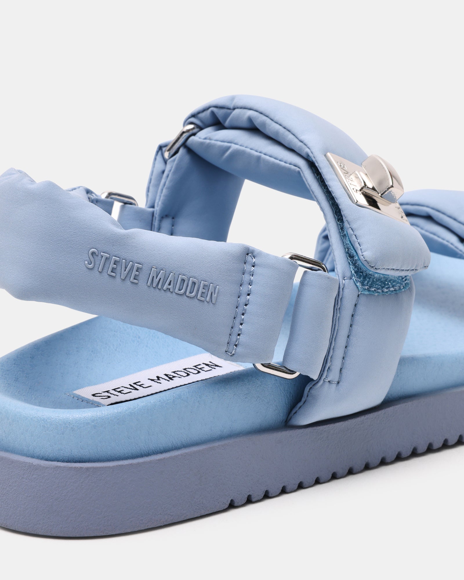 MONAT BLU NYLON FLAT SANDALS