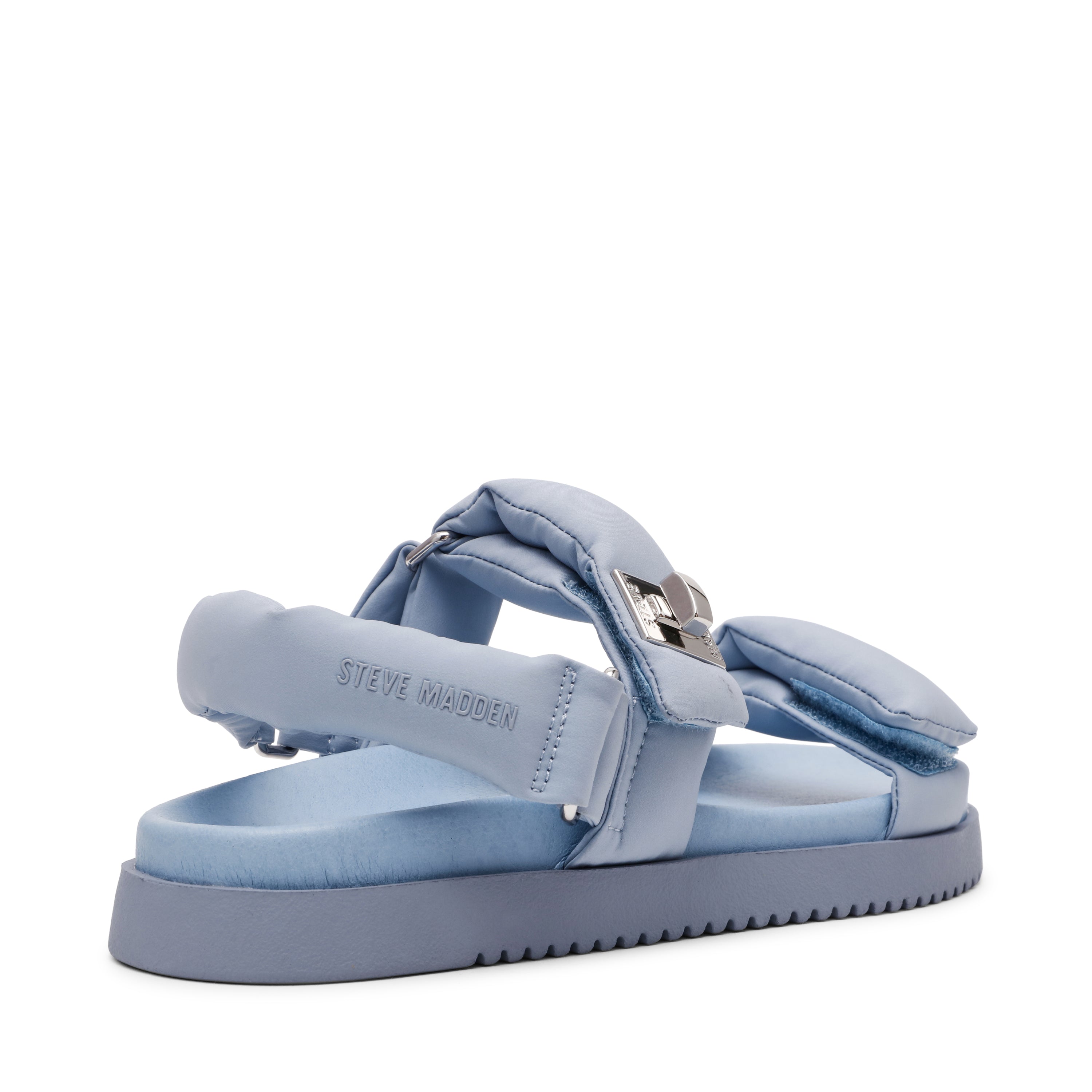 MONAT BLU NYLON FLAT SANDALS