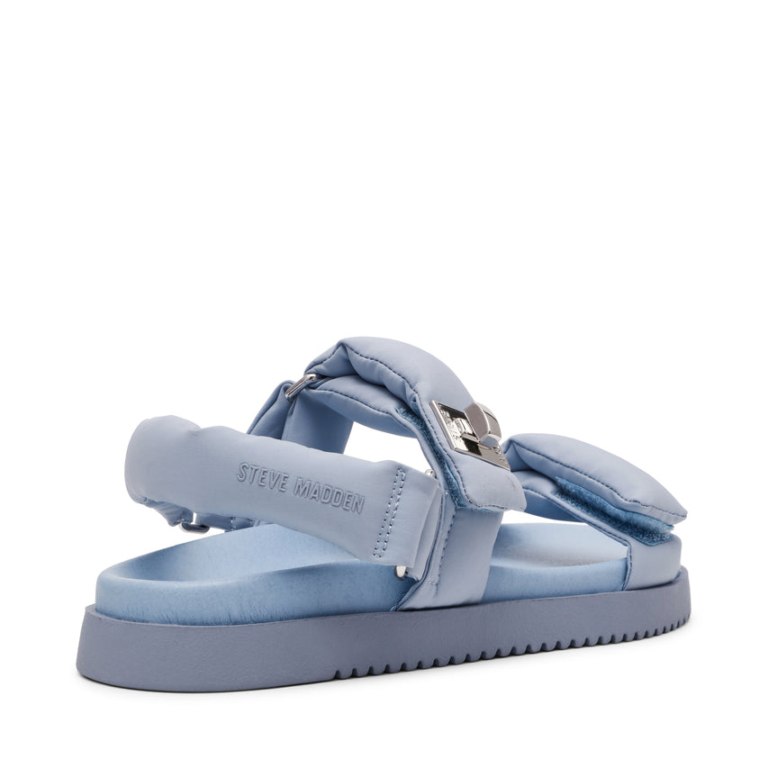 MONAT BLU NYLON FLAT SANDALS