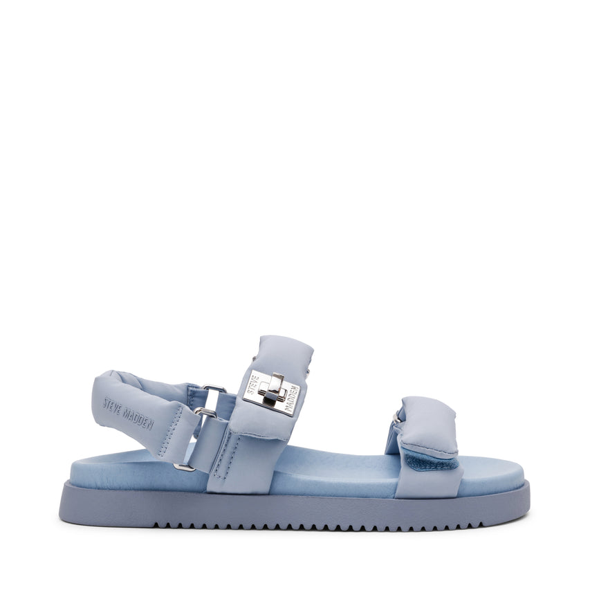 MONAT BLU NYLON FLAT SANDALS