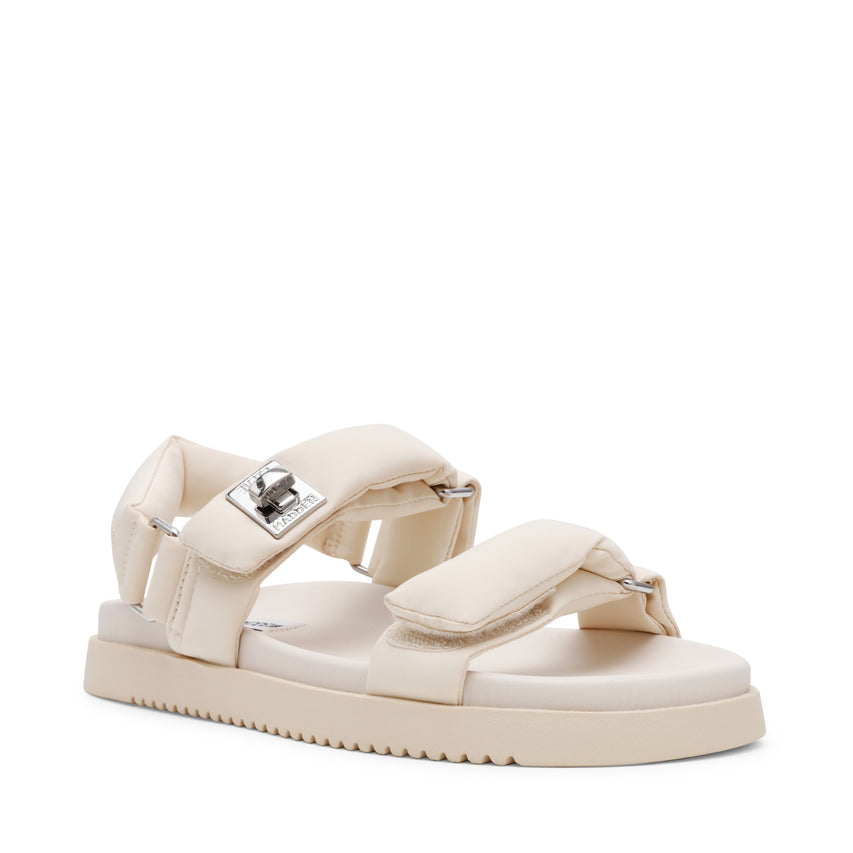 MONAT BONE NYLON FLAT SANDALS