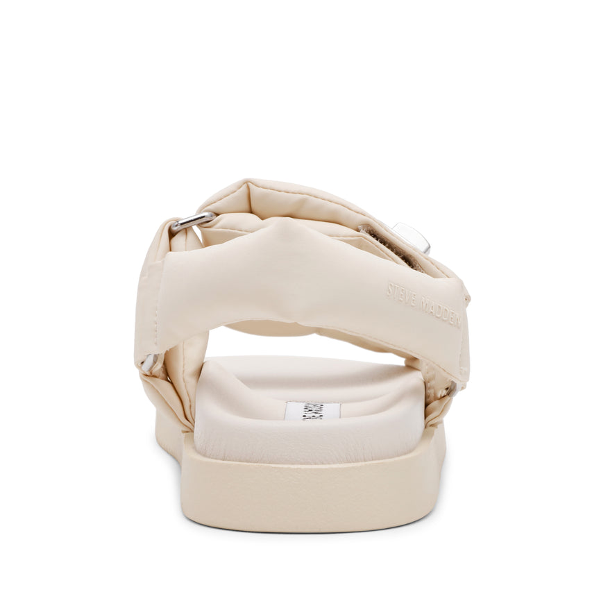 MONAT BONE NYLON FLAT SANDALS