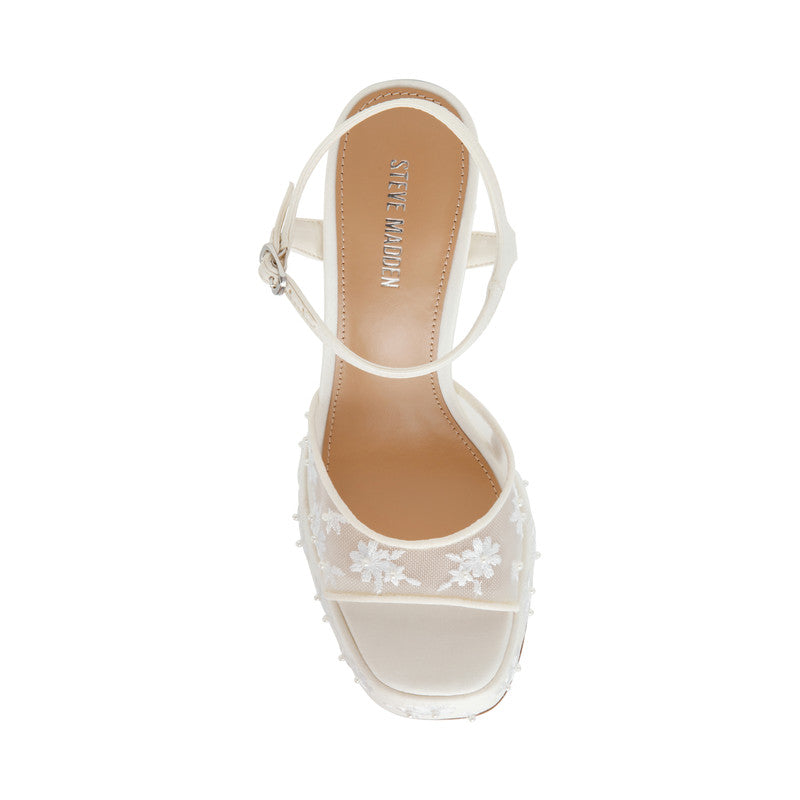 Liandra-Embroidery White Women's Heels