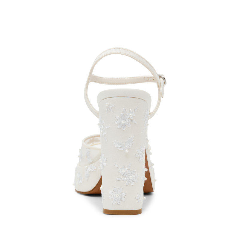 Liandra-Embroidery White Women's Heels