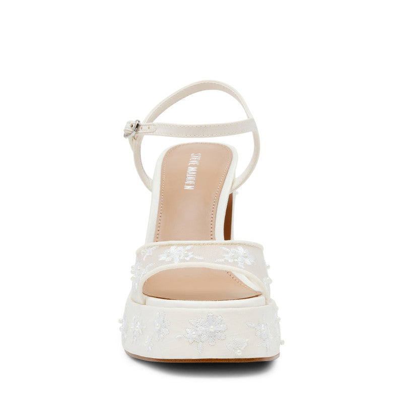 Liandra-Embroidery White Women's Heels