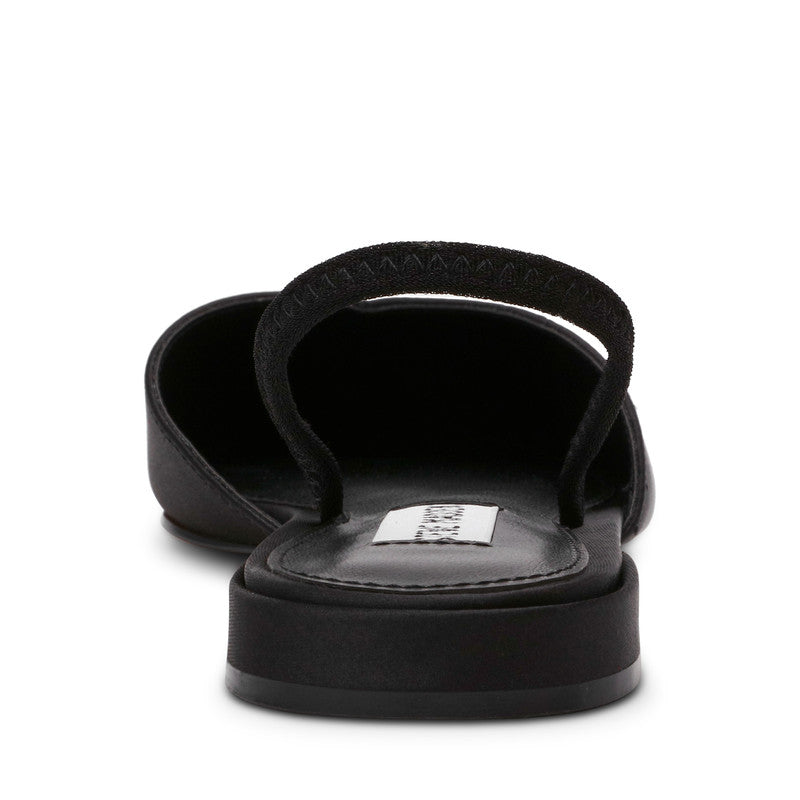 Steve Madden Sierra Ave black satin sandals, product view 4