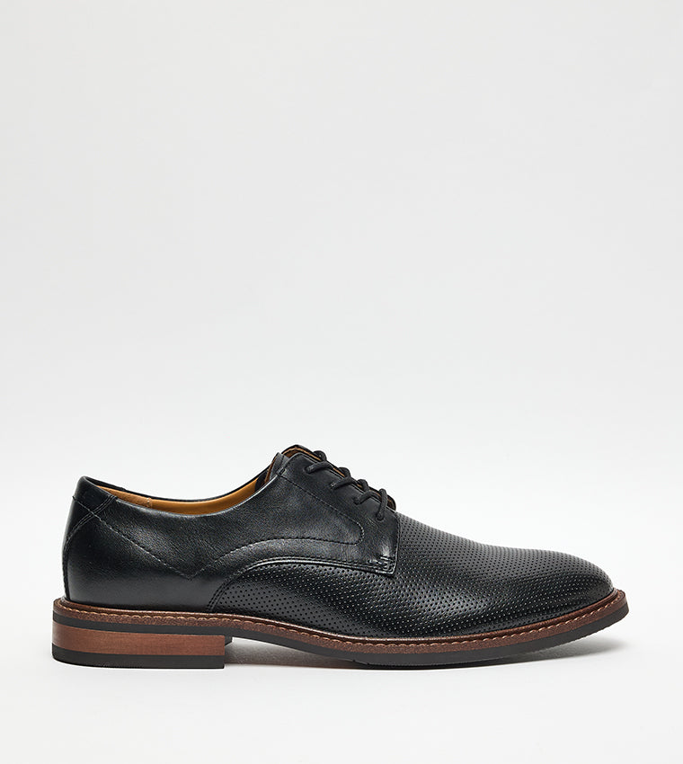 Mmakai Black Men's Formal Lace-Up Shoes