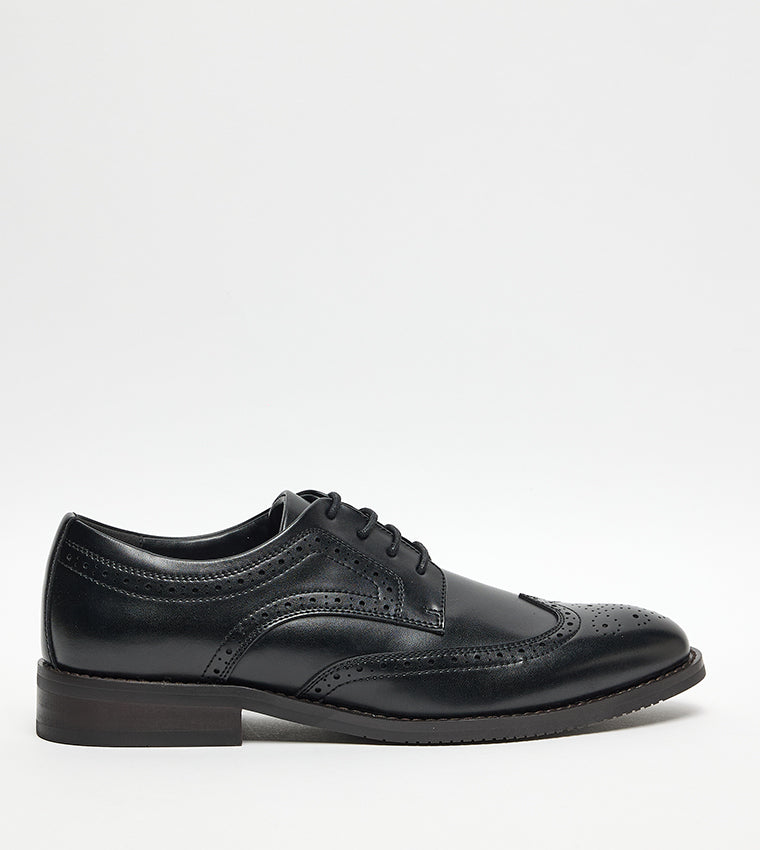 Maymmers Black Men's Formal Lace-Up Shoes