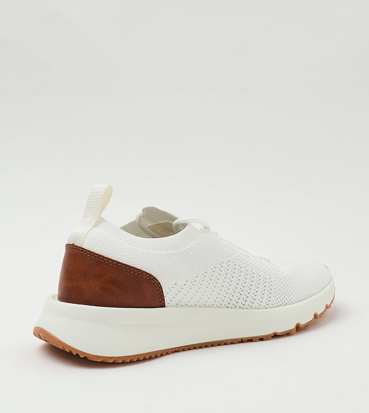 Mnulline Men's White Canvas Lace-Up Shoes - view 3