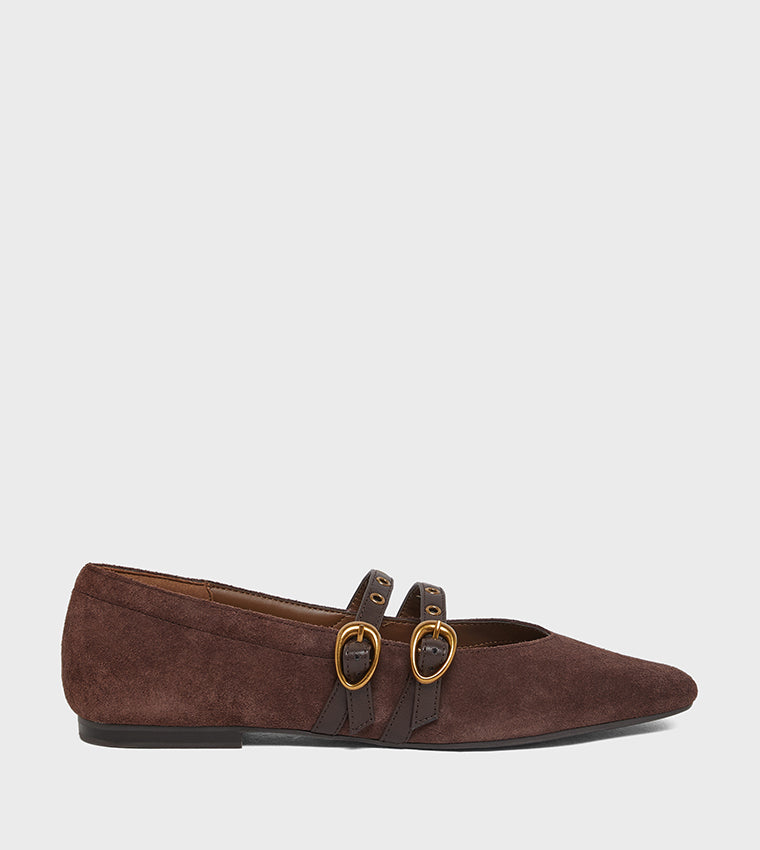 Arista Grommet Mahogany Women's Ballet Flats