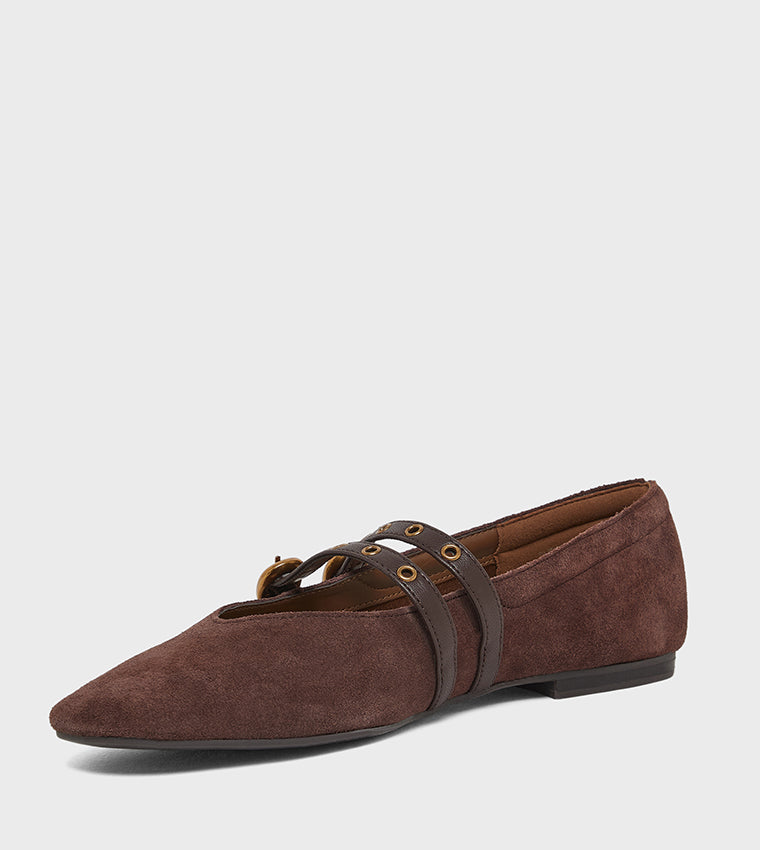Arista Grommet Mahogany Women's Ballet Flats - view 2