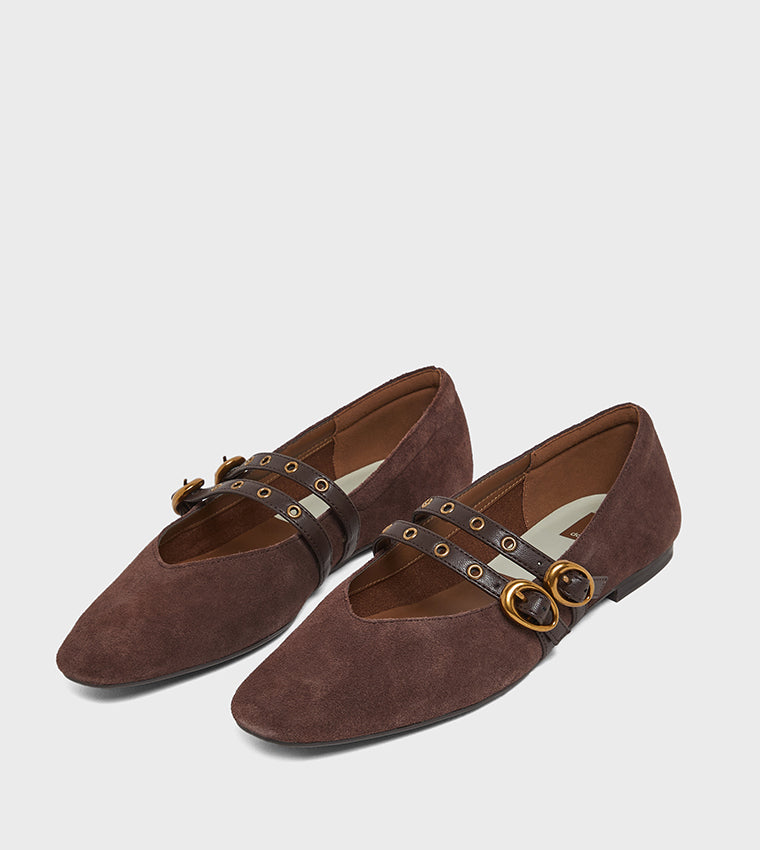Arista Grommet Mahogany Women's Ballet Flats - view 4