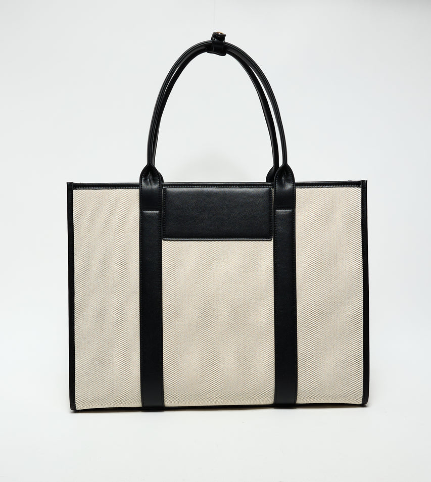 SM906606-1 BLACK TOTE BAG